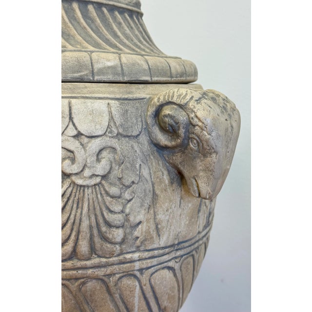 Oversized Rams Head Urn For Sale - Image 9 of 11