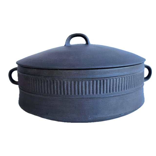 1960s Dansk 5 Quart Flamestone Round Covered Casserole