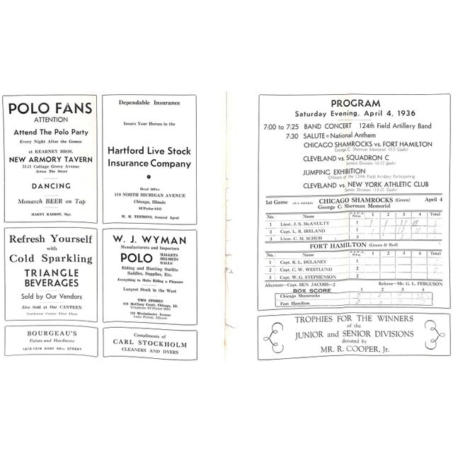 1930s National Indoor Polo Tournament Chicago 1936 For Sale - Image 5 of 7