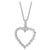 1 Carat Diamond Heart Pendant/ Necklace 14 Karat White Gold with Chain For Sale - Image 15 of 18