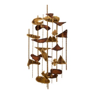 Mid 20th Century Vintage Brutalist Wall Sculpture For Sale
