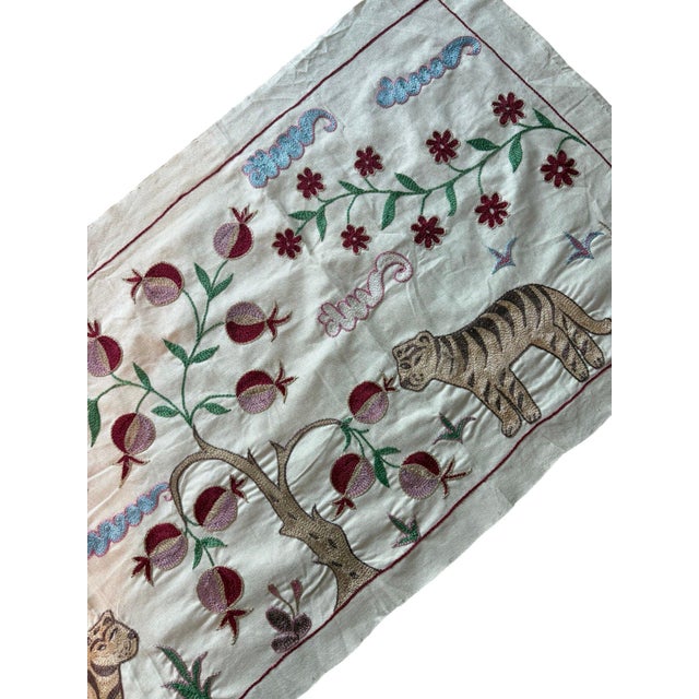 Gold Tiger Suzani Wall Hanging For Sale - Image 4 of 6