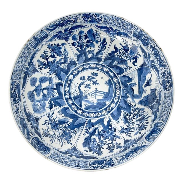 Qing Dynasty Kangxi Blue and White Dish For Sale