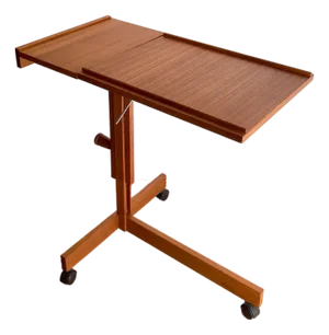 Danish Modern Teak Adjustable Rolling Architect's Desk, BRDR Furbo for Levenger, 1980s