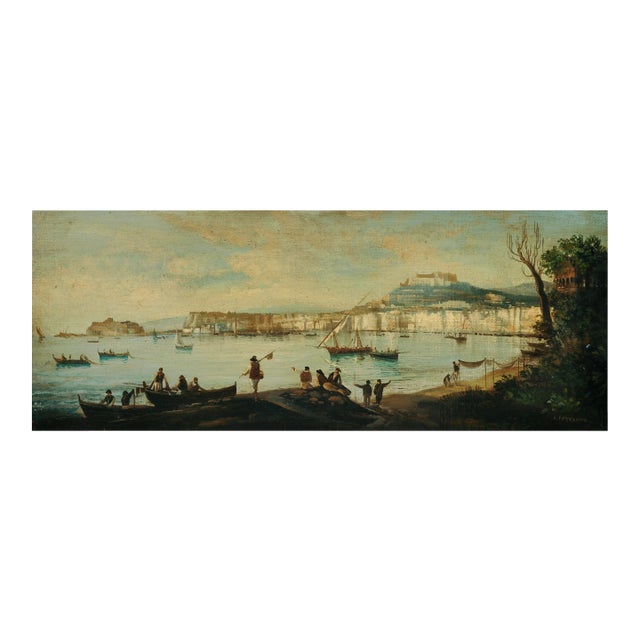Napoli, Posillipo School, Oil on Canvas For Sale