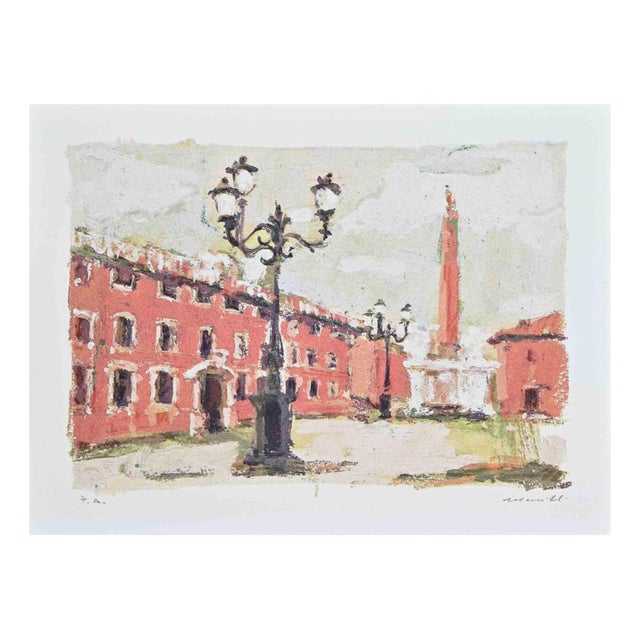 Franco Marzilli, View of Rome, Lithograph, 1980s For Sale