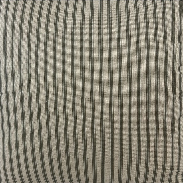 Textile 20" Square Decorative Throw Pillow With an Exotic Elephant & Palm Tree Pattern - Made in the U K For Sale - Image 7 of 12