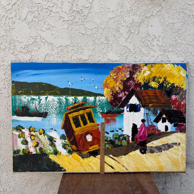 1960s Paul Blaine Henrie “Views of Hyde St” Large Mid-Century Oil Painting For Sale - Image 16 of 16