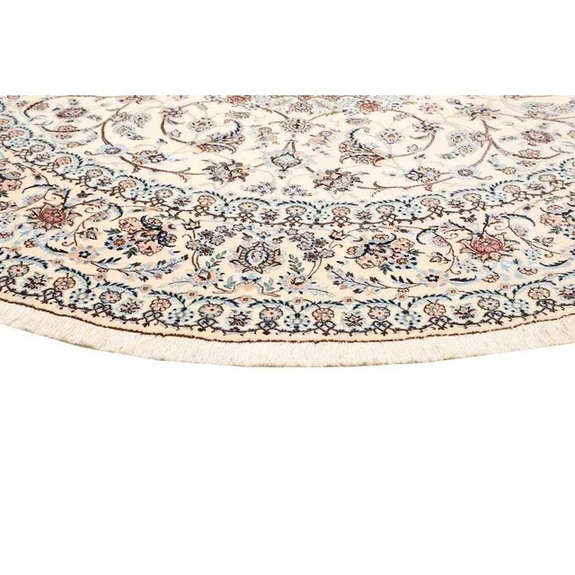 Middle Eastern Hand-Knotted Nain Rug with Floral Pattern For Sale - Image 5 of 11