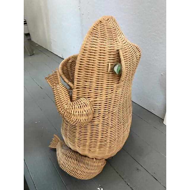 1970’s Vintage Wicker Frog Basket Chairish