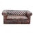 Vintage Leather Chesterfield Tufted Settee Sofa For Sale