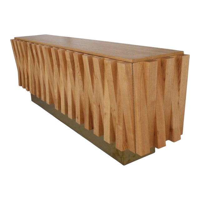 Italian Oak Sideboard Credenza by La Studio For Sale