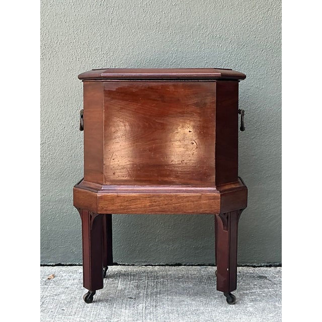 Vintage Regency Faceted Wine Cellarette For Sale - Image 4 of 7