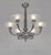 Charles Ranc & Muller frères A rare French 1930 art deco chandelier in nickel plated solid brass or bronze by the famous...