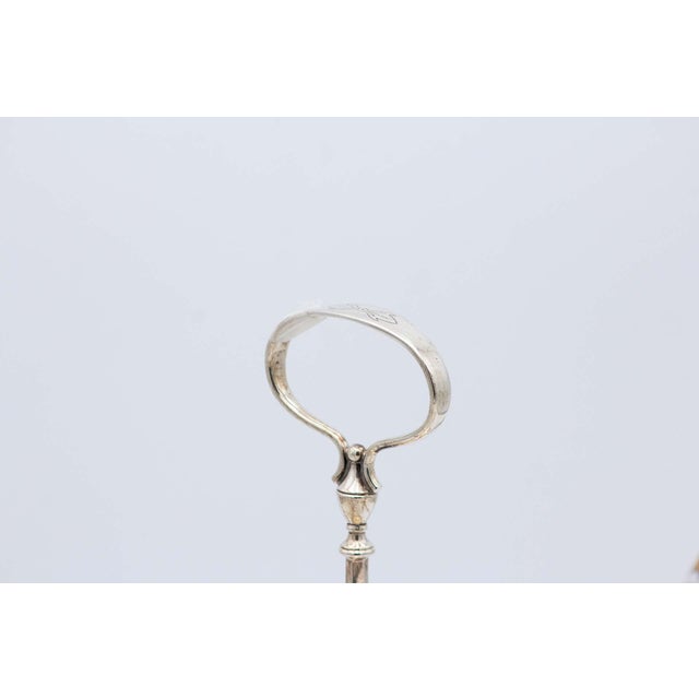 Silver and Glass Cruet Set with Wire Rack, Set of 5 For Sale - Image 5 of 7