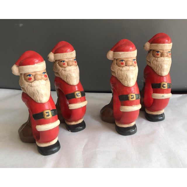 Ceramic Christmas Santa Napkin Rings For Sale - Image 7 of 9