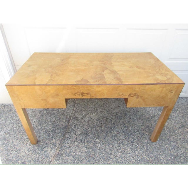 Mid-Century Modern Italian Burl Olive Wood Desk For Sale - Image 18 of 18
