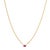 Modern Solitaire Ruby Necklace in 14k Solid Yellow Gold For Sale - Image 3 of 12