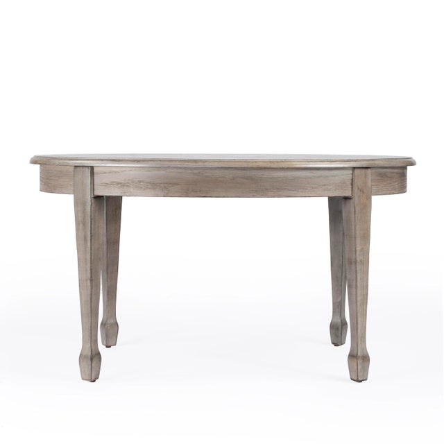 Clayton Oval Wood Coffee Table, Natural Wood For Sale In Chicago - Image 6 of 8