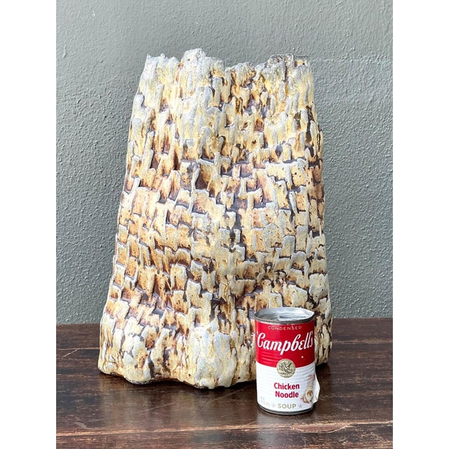 Handcrafted Textured Ceramic Vase For Sale - Image 12 of 18