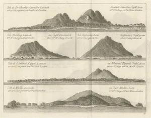 Cook, Views of Saunders, Osnaburg, Boscawens, Admiral Keppels & Wallis Island, 1774, Print