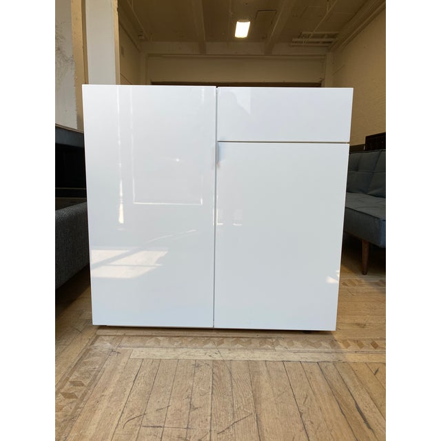 Cb2 Swig White Mini Bar Chairish