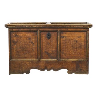 Painted Folk Art Bridal Chest For Sale