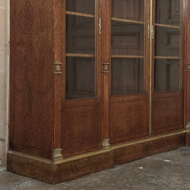 19th Century French Louis XVI Mahogany and Burl Bookcase by Maison Lalande of Paris For Sale - Image 14 of 18