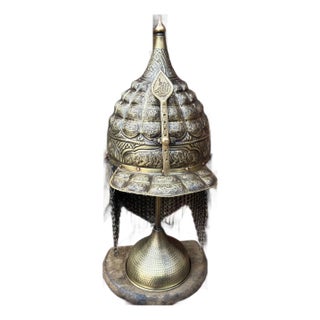 Engraved Esma-Ul Husna Ottoman Helmet For Sale