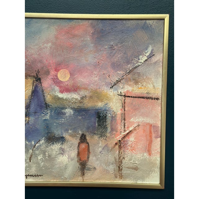 Poul K. Jörgensen, Figure in Landscape, 1950s, Oil on Panel, Framed For Sale - Image 10 of 14