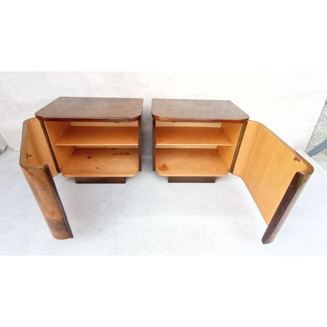 Bedside Tables by Jindřich Halabala for Up Závody, 1960s, Set of 2 For Sale - Image 16 of 17