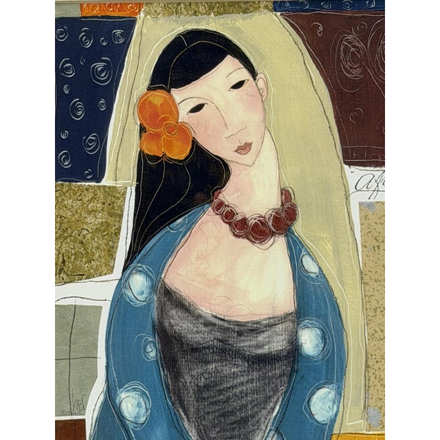 Blue Orange Petals — Signed and Numbered Limited Edition Figurative Art Print, 40/500 For Sale - Image 8 of 18