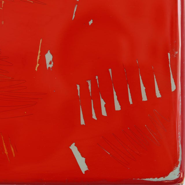 2020s The Window 378 - Contemporary Shiny Resin Minimalist Red Dual Tone Artwork by Ricky Hunt For Sale - Image 5 of 9