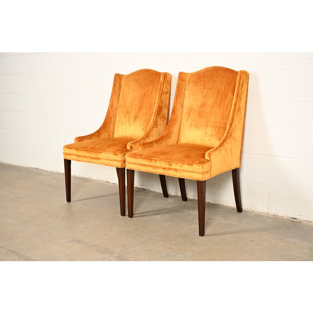 English Kittinger Regency Carved Mahogany Armchairs, Pair For Sale - Image 3 of 13