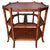 Wood American 3-Tier Octagonal Faux Bamboo Side Table Woven Rattan Top For Sale - Image 7 of 10