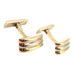 Vintage Cartier 18k Trinity Tri-Color Gold Cufflinks - 2 Pieces