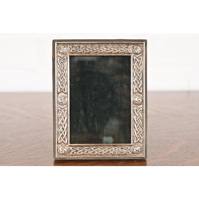 Tiffany & Co. Style Celtic Knot Sterling Silver Picture Frame For Sale - Image 12 of 12