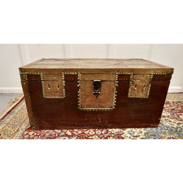A 19th Century Zanzibar boot A superb piece showing the wonderful craftsmanship of the brass workers This hardwood chest...