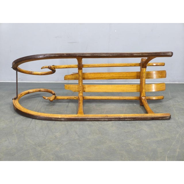 Oak Sled, Former Czechoslovakia, 1930s For Sale - Image 14 of 15