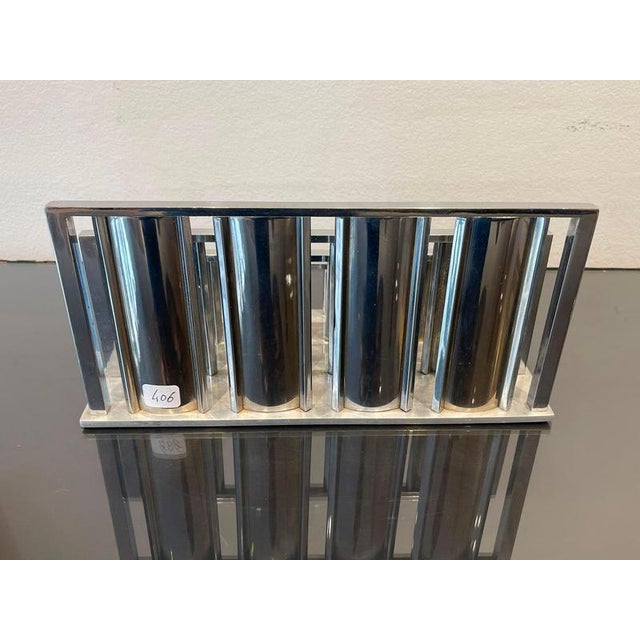 Modern Chrome-Plated Metal Desk Set by Jacques Adnet, 1930s, Set of 3 For Sale - Image 18 of 18