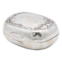 Oval Shaped Silver Soap Dish For Sale