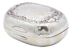 Oval Shaped Silver Soap Dish