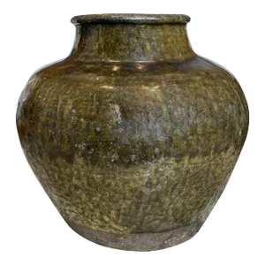 Antique 19th Century Japanese Meiji Tanba Stoneware Vessel