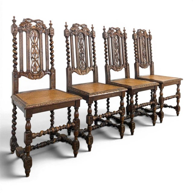 Louis XIII Chairs in Wood, Set of 4 For Sale - Image 12 of 12