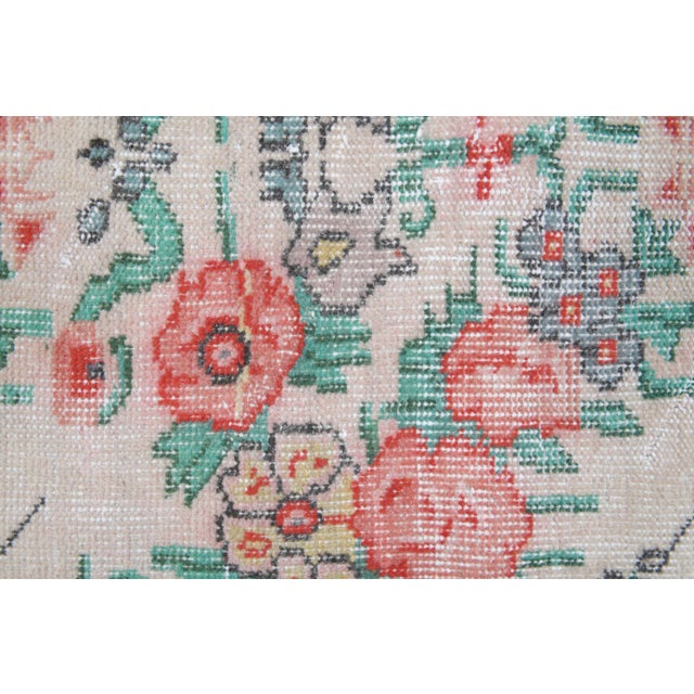 Vintage Turkish Oushak Handmade Wool Cotton Beige Area Rug For Sale - Image 4 of 11