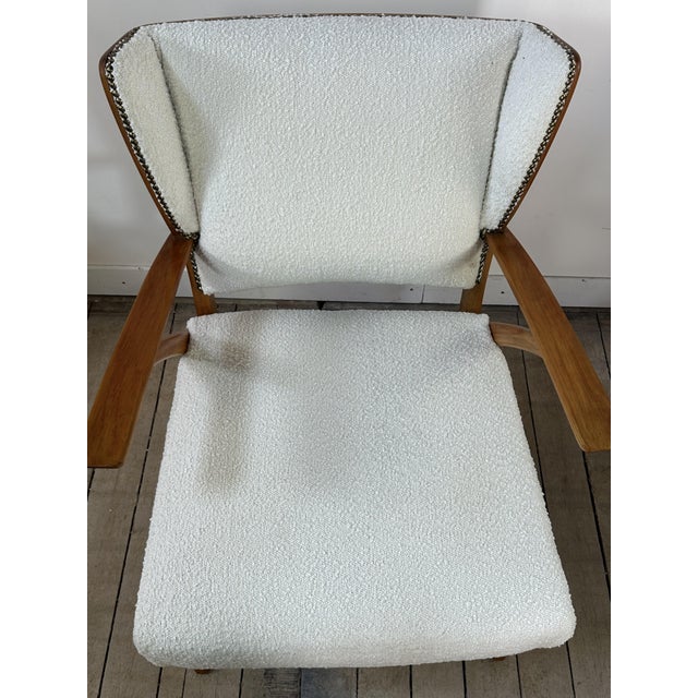 Armchairs in Wood and Bouclé Fabric, 1950s, Set of 2 For Sale - Image 13 of 15
