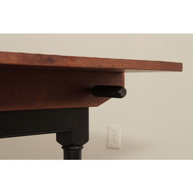 Farmhouse Style Cherry Top Painted Base Dining or Breakfast Table For Sale - Image 14 of 18