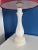 Alabaster table lamp in very good condition Red lampshade Elegant interior decoration Total height: 48 cm (foot: 34cm)...