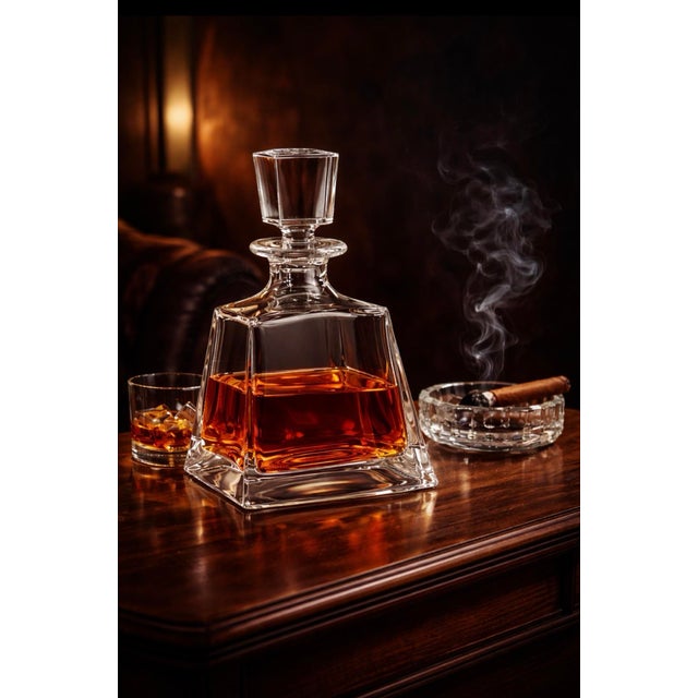 Shannon Crystal Irish whiskey decanter featuring clear, finely cut crystal with classic proportions. Elegant weight and...