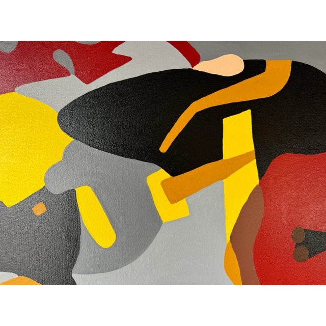 2000 - 2009 Rhafique Fortuin " in the Zone 1, 2003" Expressionist Abstract Acrylic on Canvas Painting For Sale - Image 5 of 11